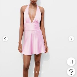 Zara Pink Halter Dress